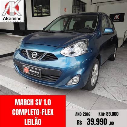 NISSAN MARCH 1.0 SV 12V FLEX 4P MANUAL NISSAN MARCH 1.0 SV 12V FLEX 4P MANUAL